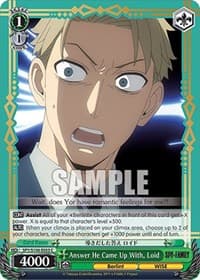 Answer He Came Up With, Loid - SPY x FAMILY - Weiss Schwarz card