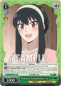 Entrance Examination, Yor (RRR) - SPY x FAMILY - Weiss Schwarz card