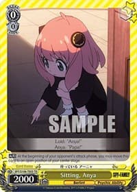 Sitting, Anya - SPY x FAMILY - Weiss Schwarz card