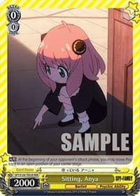 Sitting, Anya (RRR) - SPY x FAMILY - Weiss Schwarz card