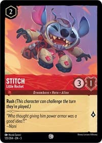 Stitch - Little Rocket - Into the Inklands - Disney Lorcana card