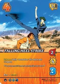 Falling Heel Strike (Alternate Art) - Challenger Series: Cowboy Bebop and Trigun Stampede - UniVersus card
