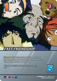 Fast Friendship (Alternate Art) - Challenger Series: Cowboy Bebop and Trigun Stampede - UniVersus card
