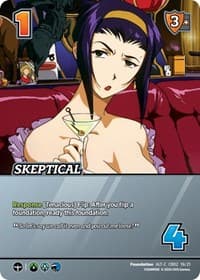 Skeptical (Alternate Art) - Challenger Series: Cowboy Bebop and Trigun Stampede - UniVersus card