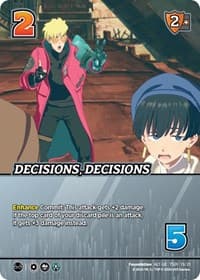 Decisions, Decisions (Alternate Art) - Challenger Series: Cowboy Bebop and Trigun Stampede - UniVersus card