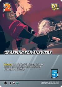 Grasping For Answers (Alternate Art) - Challenger Series: Cowboy Bebop and Trigun Stampede - UniVersus card