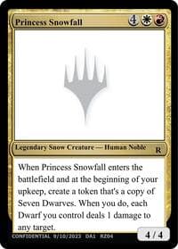 Princess Snowfall - Un-Known Event Playtest Cards - Magic: The Gathering card