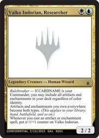 Valko Indorian, Researcher - Un-Known Event Playtest Cards - Magic: The Gathering card