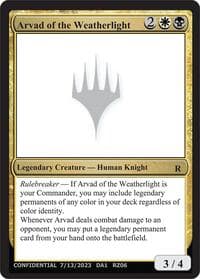 Arvad of the Weatherlight - Un-Known Event Playtest Cards - Magic: The Gathering card