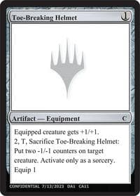 Toe-Breaking Helmet - Un-Known Event Playtest Cards - Magic: The Gathering card