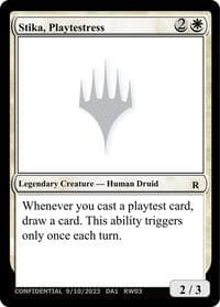 Stika, Playtestress - Un-Known Event Playtest Cards - Magic: The Gathering card