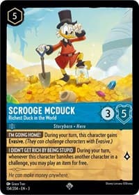Scrooge McDuck - Richest Duck in the World - Into the Inklands - Disney Lorcana card