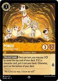 Pongo - Determined Father - Into the Inklands - Disney Lorcana card