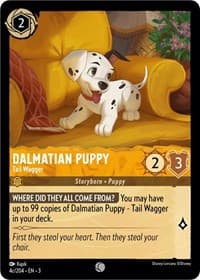 Dalmatian Puppy - Tail Wagger (4c/204) - Into the Inklands - Disney Lorcana card