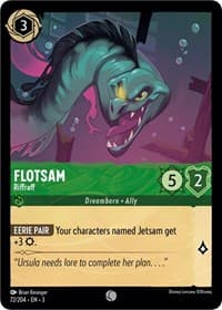 Flotsam - Riffraff - Into the Inklands - Disney Lorcana card