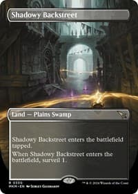 Shadowy Backstreet (Borderless) - Murders at Karlov Manor - Magic: The Gathering card