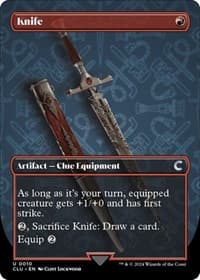 Knife (Borderless) - Ravnica: Clue Edition - Magic: The Gathering card