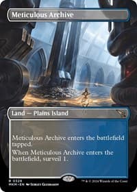 Meticulous Archive (Borderless) - Murders at Karlov Manor - Magic: The Gathering card