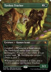 Tireless Tracker (Borderless) - Special Guests - Magic: The Gathering card
