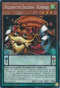 Majespecter Raccoon - Bunbuku (CR) - Maze of Millennia - YuGiOh card