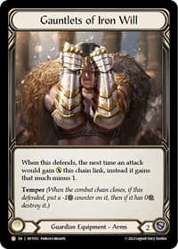 Gauntlets of Iron Will - Heavy Hitters - Flesh and Blood TCG card