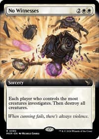 No Witnesses (Extended Art) - Murders at Karlov Manor - Magic: The Gathering card