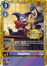 Impmon - P-071 (Championship 2023 Gold Card Set) - Digimon Promotion Cards - Digimon Card Game card