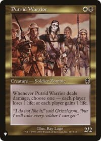 Putrid Warrior - The List Reprints - Magic: The Gathering card