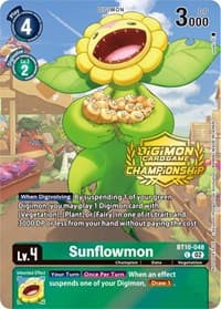 Sunflowmon (Championship 2023 Tamers Pack) - Xros Encounter - Digimon Card Game card