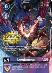 Loogarmon (Championship 2023 Tamers Pack) - Blast Ace - Digimon Card Game card