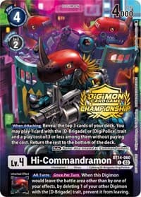 Hi-Commandramon (Championship 2023 Tamers Pack) - Blast Ace - Digimon Card Game card