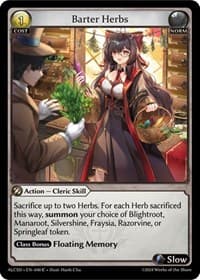 Barter Herbs - Alchemical Revolution Starter Decks - Grand Archive TCG card