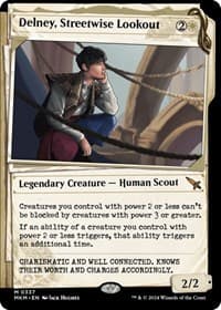 Delney, Streetwise Lookout (Showcase) - Murders at Karlov Manor - Magic: The Gathering card