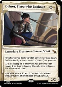 Delney, Streetwise Lookout (Showcase) (Invisible Ink) - Murders at Karlov Manor - Magic: The Gathering card
