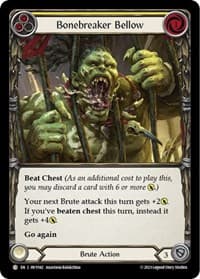Bonebreaker Bellow (Yellow) - Heavy Hitters - Flesh and Blood TCG card