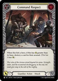 Command Respect (Yellow) - Heavy Hitters - Flesh and Blood TCG card