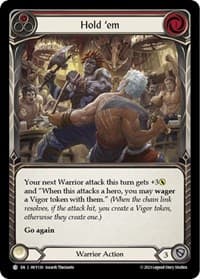Hold 'em (Red) - Heavy Hitters - Flesh and Blood TCG card