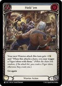 Hold 'em (Blue) - Heavy Hitters - Flesh and Blood TCG card