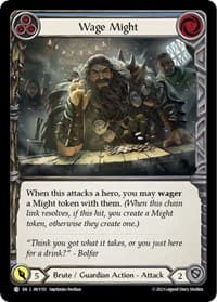 Wage Might (Blue) - Heavy Hitters - Flesh and Blood TCG card