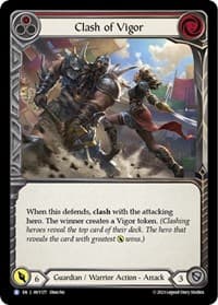 Clash of Vigor (Red) - Heavy Hitters - Flesh and Blood TCG card