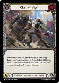 Clash of Vigor (Yellow) - Heavy Hitters - Flesh and Blood TCG card
