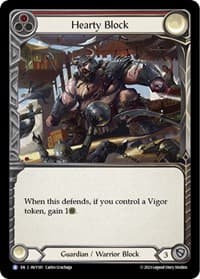 Hearty Block - Heavy Hitters - Flesh and Blood TCG card