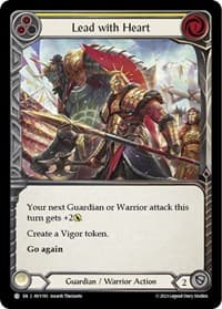 Lead with Heart (Yellow) - Heavy Hitters - Flesh and Blood TCG card