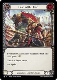 Lead with Heart (Blue) - Heavy Hitters - Flesh and Blood TCG card