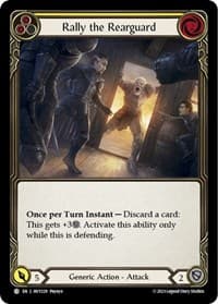 Rally the Rearguard (Yellow) - Heavy Hitters - Flesh and Blood TCG card