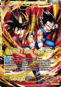 SS Vegito // Son Goku & Vegeta, Path to Victory (Giant Card) - Oversized Cards - Dragon Ball Super: Masters card