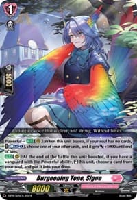 Burgeoning Tone, Signe - D Promo Cards - Cardfight Vanguard card