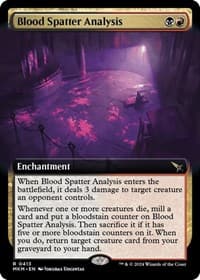Blood Spatter Analysis (Extended Art) - Murders at Karlov Manor - Magic: The Gathering card