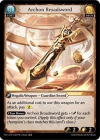 Archon Broadsword - Promotional Cards - Grand Archive TCG card