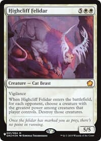 Highcliff Felidar - The List Reprints - Magic: The Gathering card